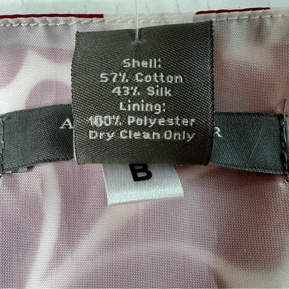 NWT Ann Taylor Silk Blend A-Line Floral Red White Skirt Lined Size 4 Petite - Picture 11 of 11